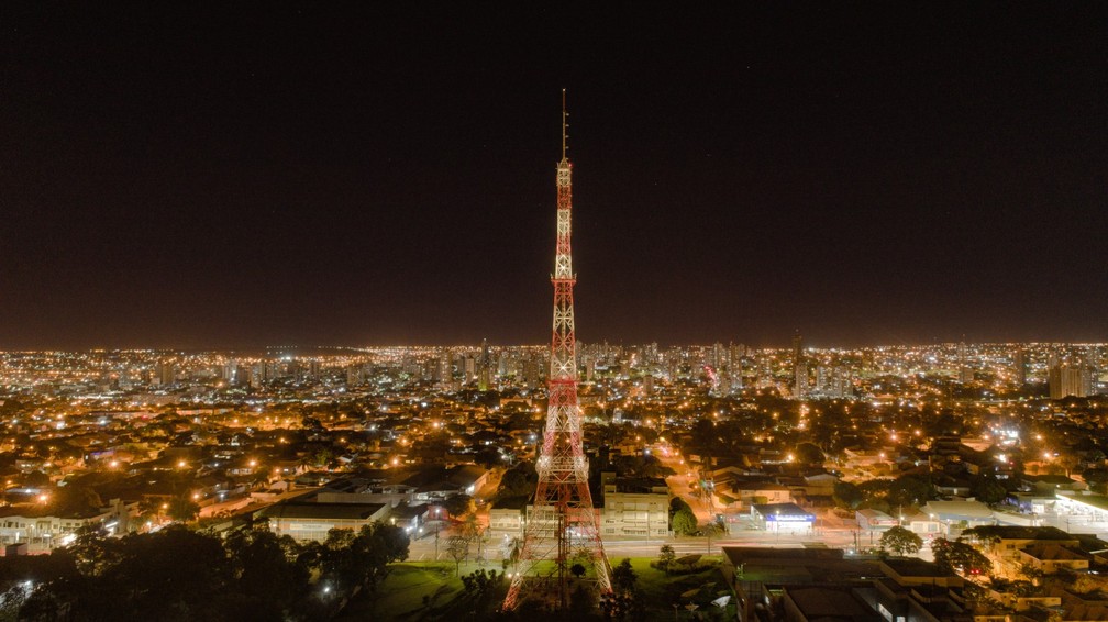 Torre da TV Morena, em Campo Grande (Foto: Gabriel Marchese)