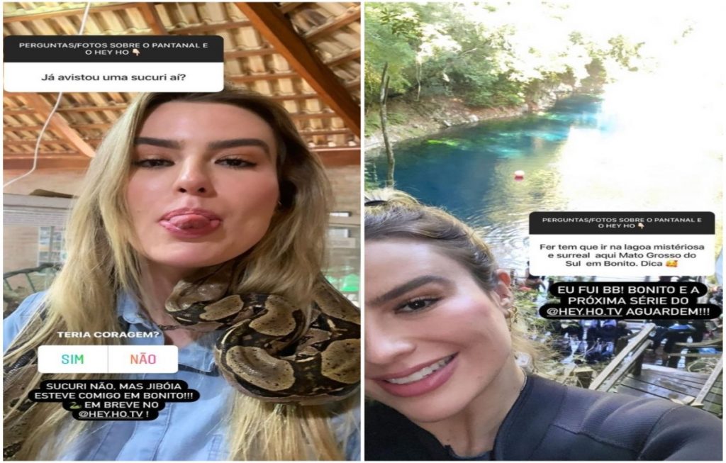 Fernanda Keulla esteve no Pantanal e em Bonito para gravar para o seu canal de viagens (Foto: Reprodução/Redes Sociais)