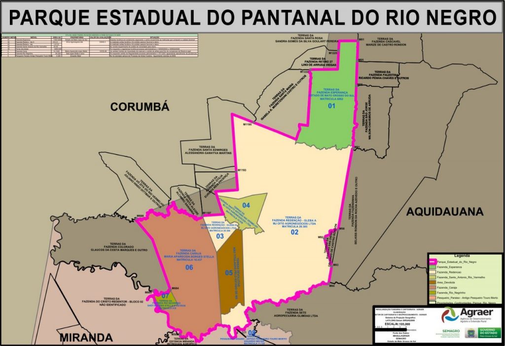 Mapa Parque do Rio Negro