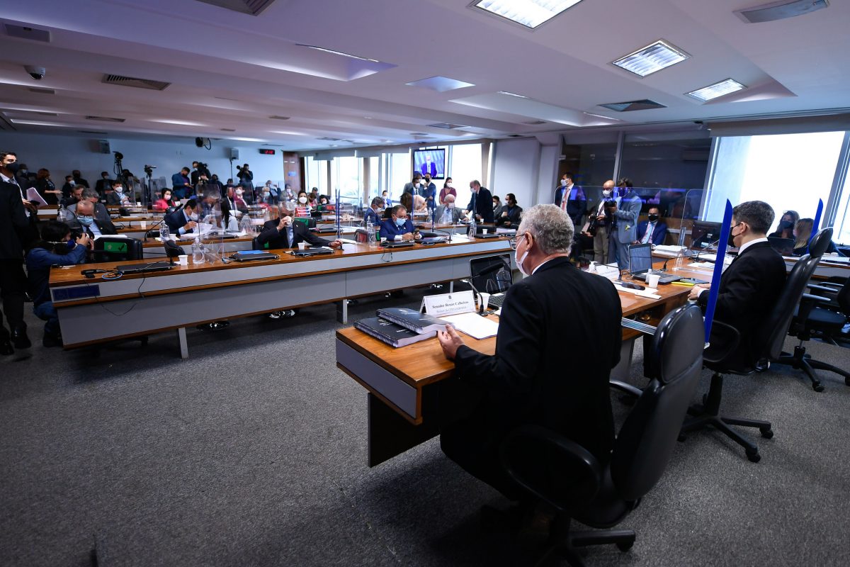 Leitura do relatório da CPI da Covid no Senado (Foto: Edilson Rodrigues/Agência Senado)