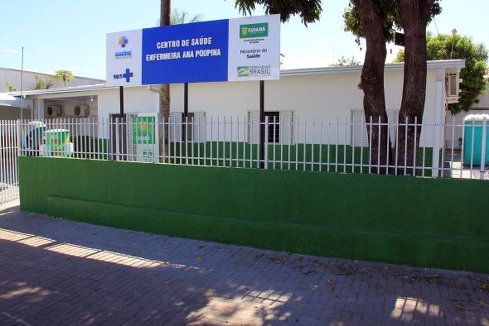 Posto de saúde onde o bandido tentou assaltar uma mulher (Foto: Luiz Alvez)